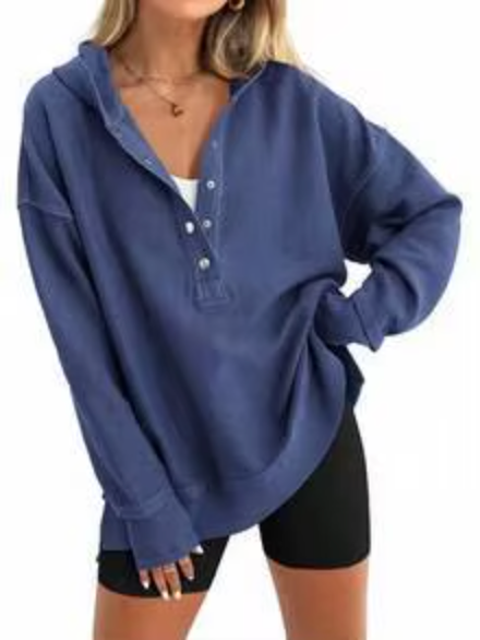 Amara Oversized Ribbed Hooded Pullover